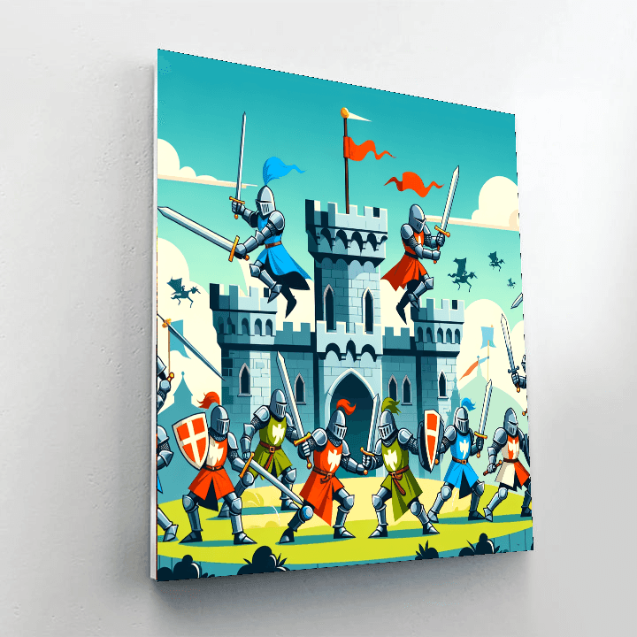 Historic Castle Siege Paint By Color