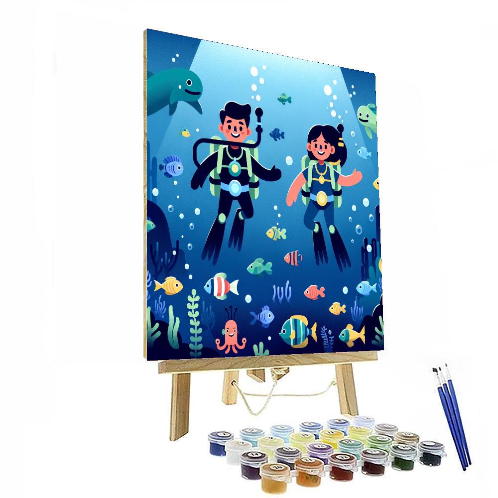 Mysterious Deep Sea Dive Paint By Numbers Art