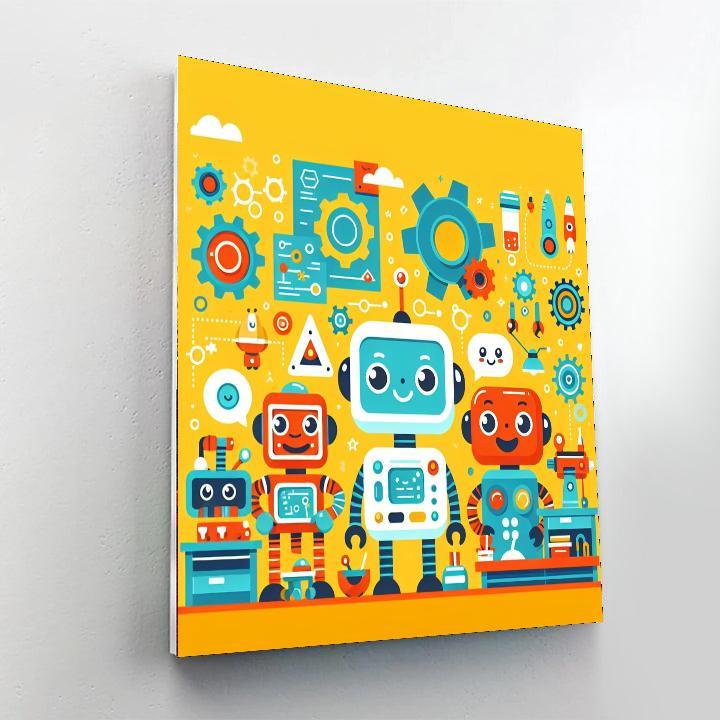 Playful Robot Workshop Paint By Number