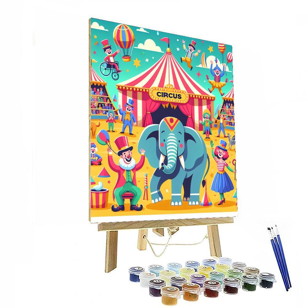 Circus Funhouse Painting By Numbers Kit