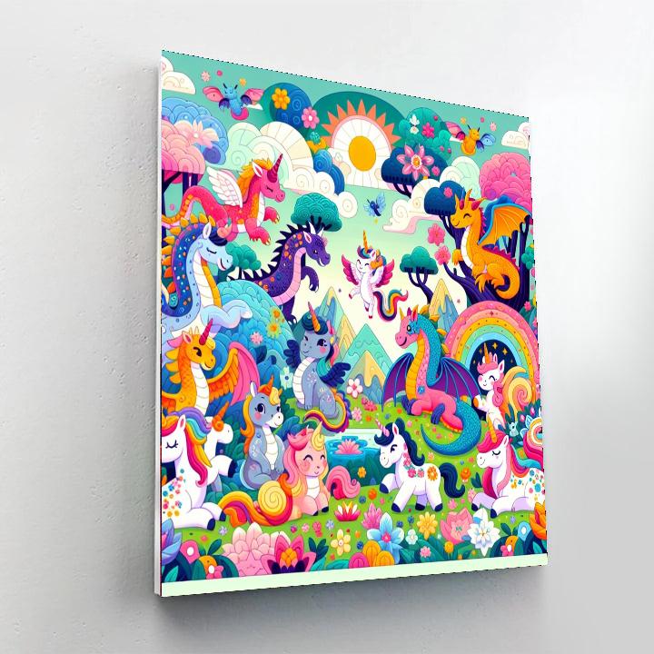 Fantasy World Of Animals Number Painting