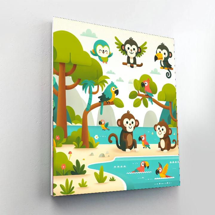Tropical Island Troupe Painting By Numbers Kit