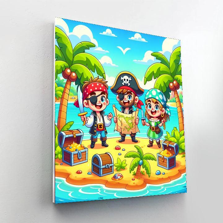 Pirate Adventure Awaits Number Painting