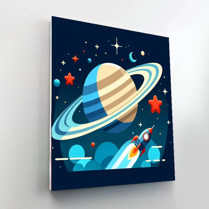 Galactic Voyage To Saturn Paint By Number