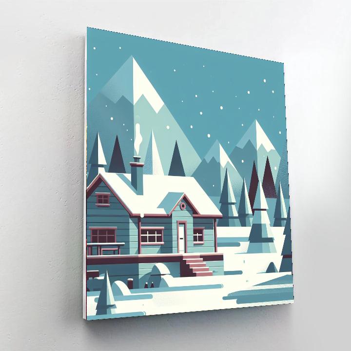 Merry Mountain Cabin Numbered Painting Kits