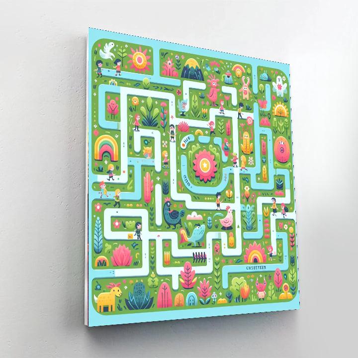 Magical Garden Maze Numbered Painting Kits