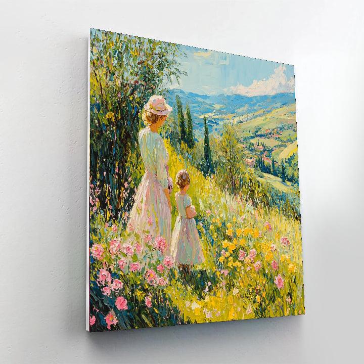 Love's Embrace In The Blossoms Paint By Color