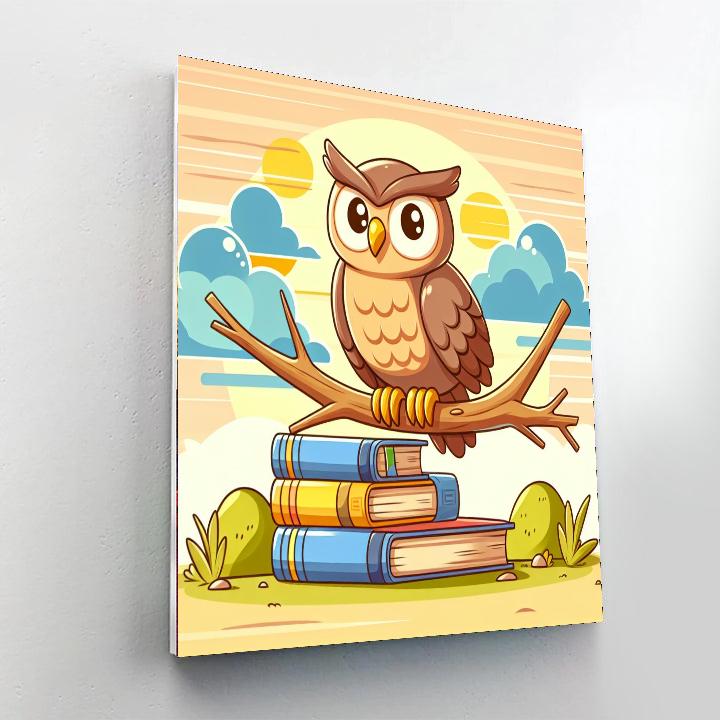 Wise Owl's Learning Tree Paint By Numbers Art