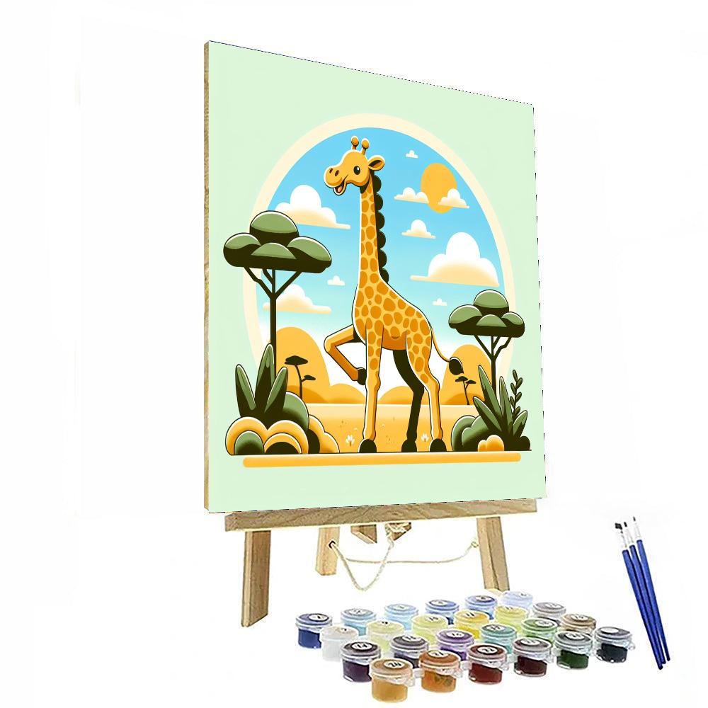 Giraffe's Sky-high Adventure Numbered Painting Kits