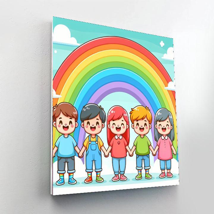 Bright Rainbow Friends Paint By Numbers Kits