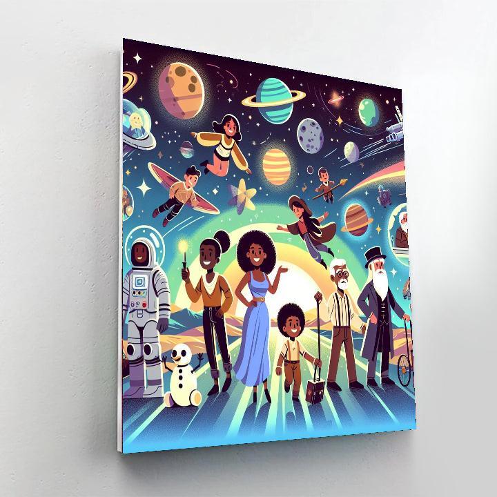 Space Time Travelers Painting Number Kit