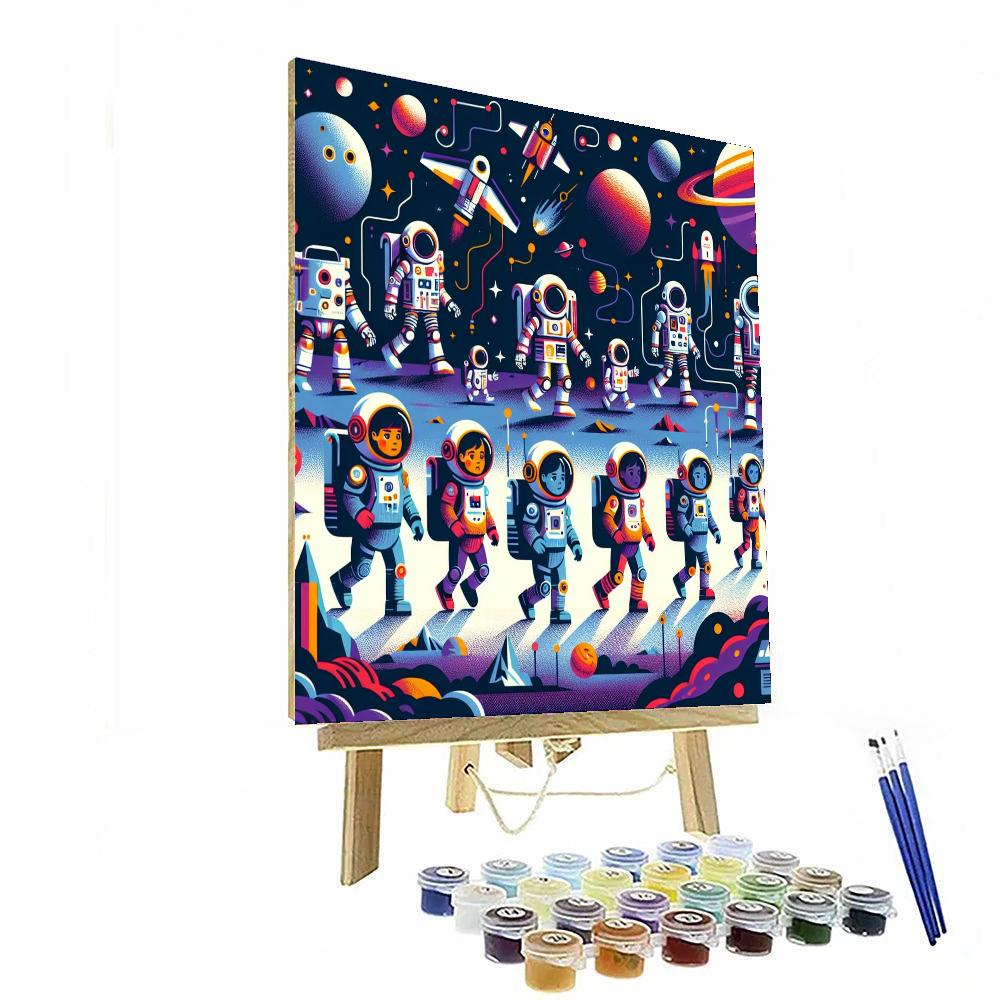 Galactic Guardian Adventure Paint By Numbers Art