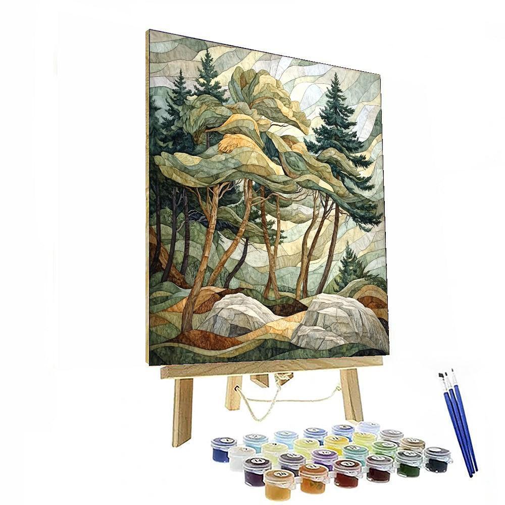 Michelangelo Inspired Vibrant Energy Of The Forest  Paint By Color