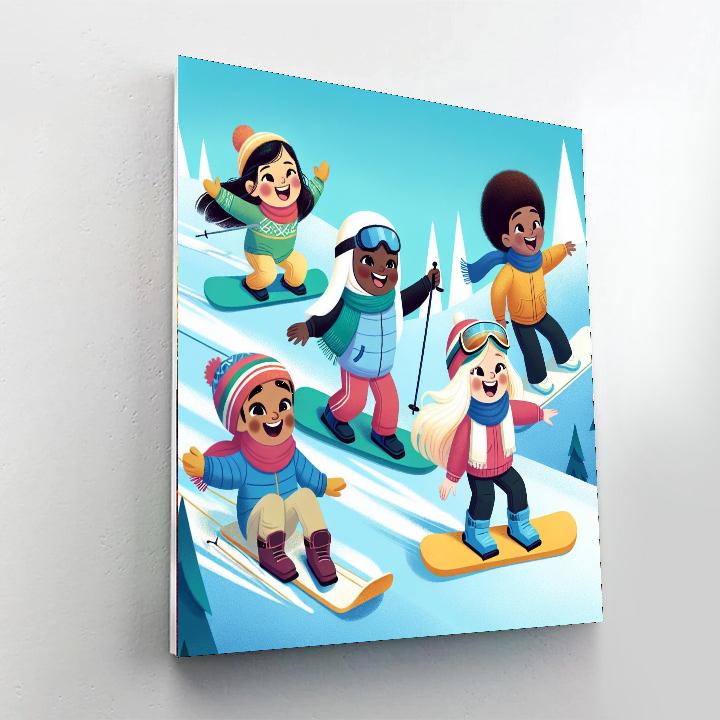 Winter Sports Spectacle Paint By Numbers Kits