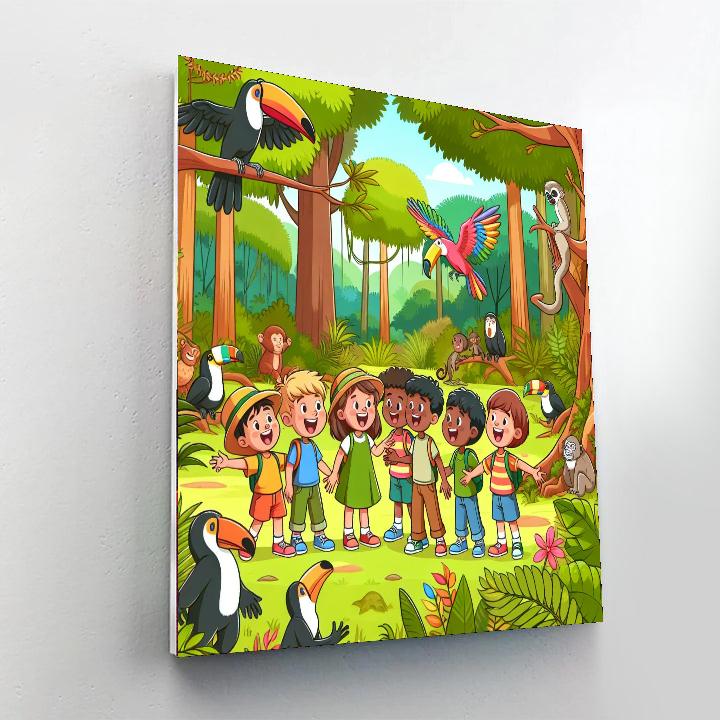 Rainforest Eco Expedition Painting Number Kit