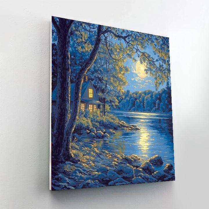 Edward Hopper Inspired Nocturnal Glow  Painting By Numbers Kit