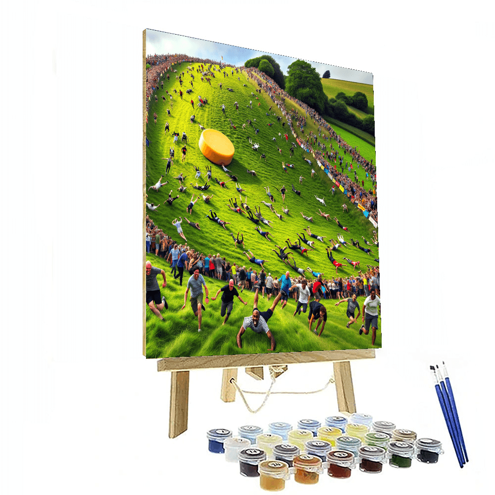 Cooper's Hill Cheese Rolling - England DIY Paint By Numbers
