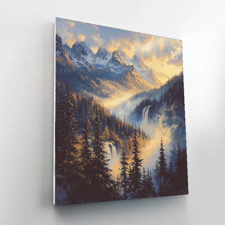 Thomas Moran Inspired Mystical Forest Dawn  Paint By Numbers Kits