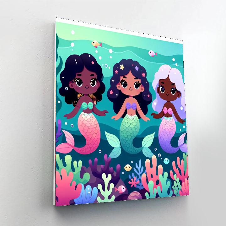 Mythical Mermaid Meet-up Paint By Numbers Art