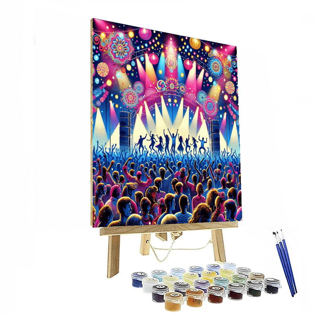 Dynamic Music Festival Painting By Numbers Kit