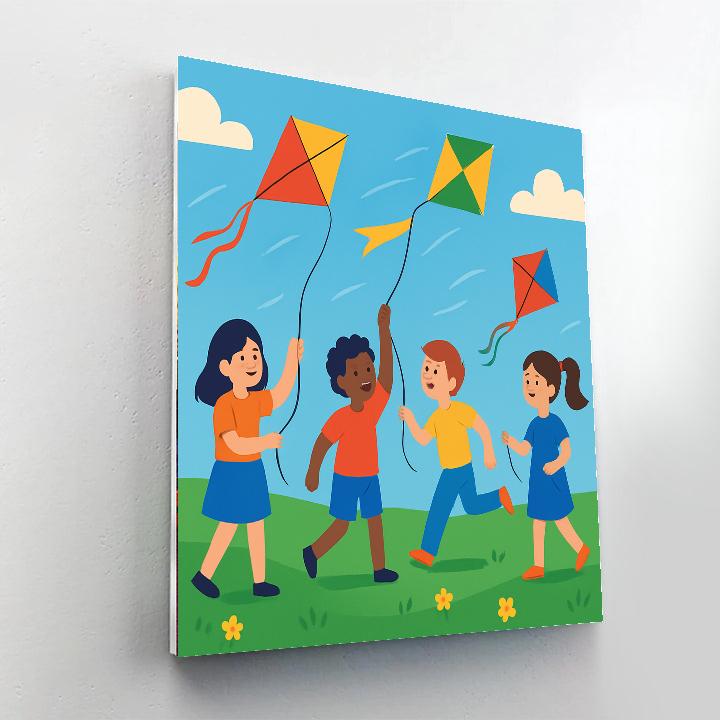Windy Kite Festival Painting By Numbers Kit