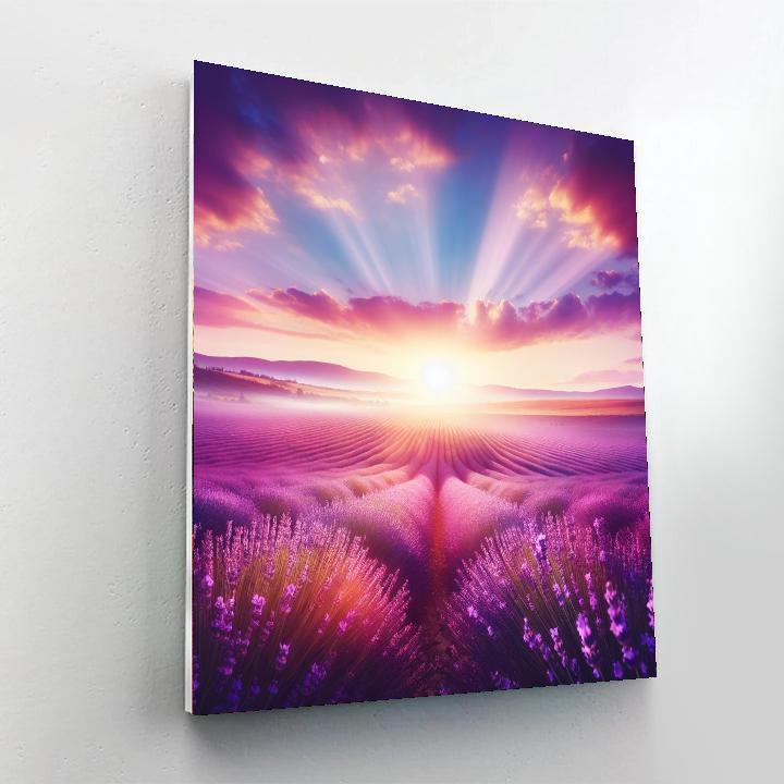 Romantic Lavender Field DIY Paint By Numbers