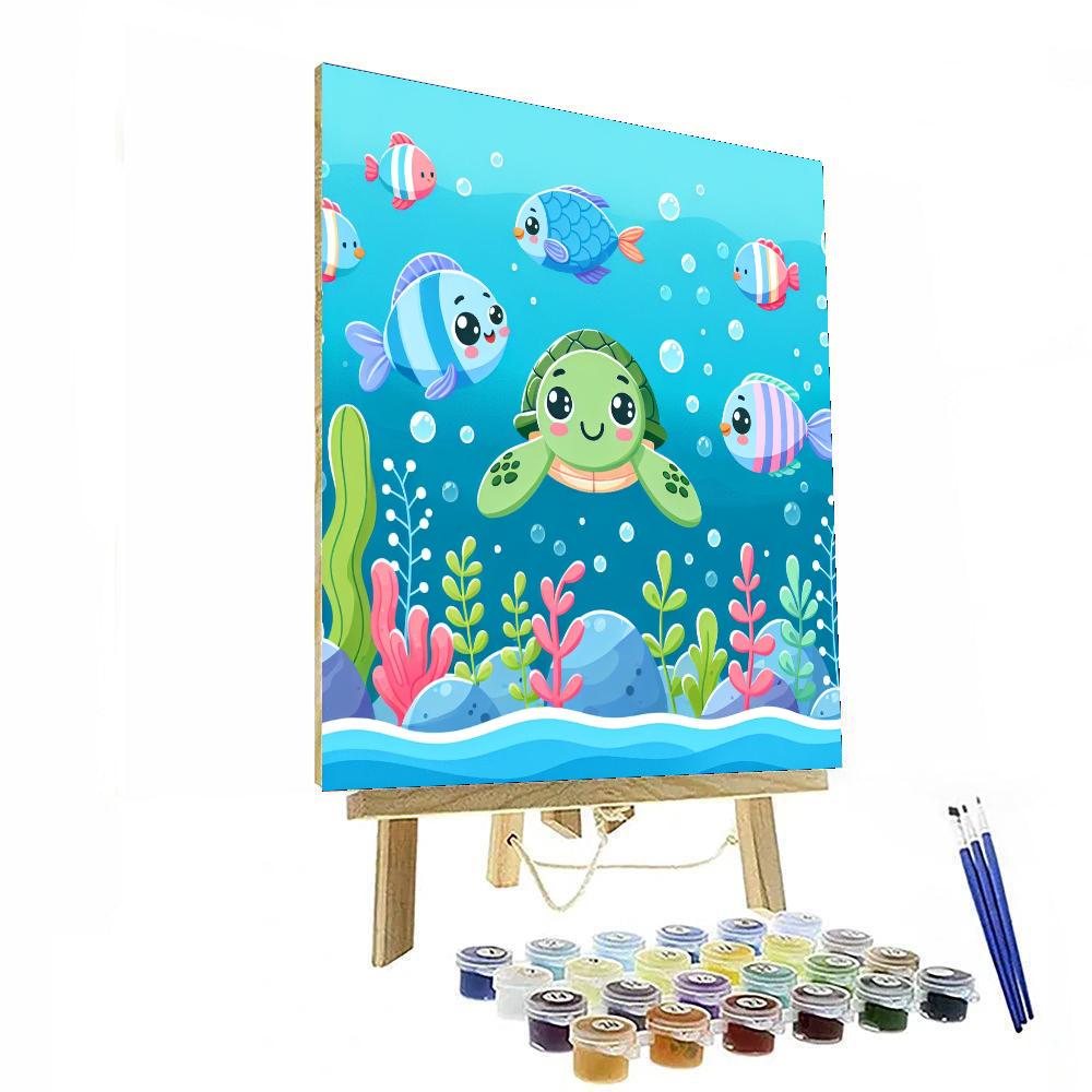 Charming Turtles Number Painting