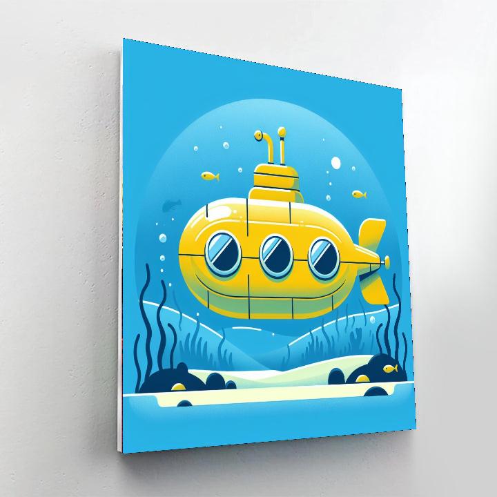 Imaginative Submarine Number Painting