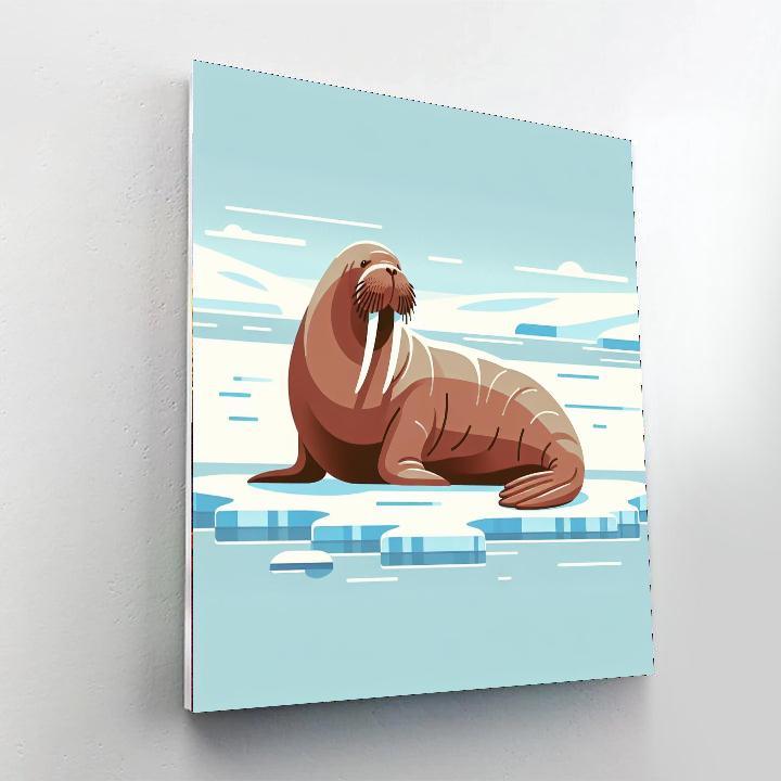 Whiskered Walrus Welcome Paint By Color