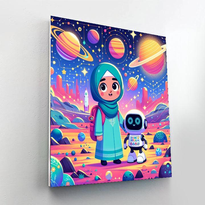 Robo Space Exploration Paint By Number
