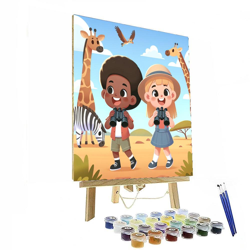 Sunlit Safari Adventure Numbered Painting Kits
