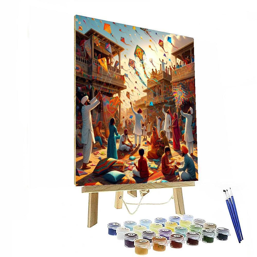 Makar Sankranti Kite Festival - Gujarat, India Paint By Numbers Art