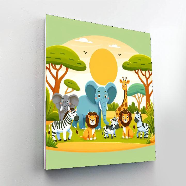 Exciting Animal Safari Numbered Painting Kits