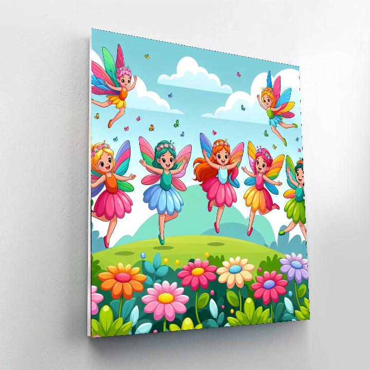 Charming Flower Fairies Number Painting