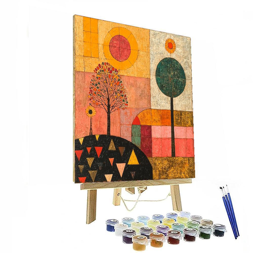 Paul Klee Inspired Garden Of Whimsical Dreams  Painting Number Kit