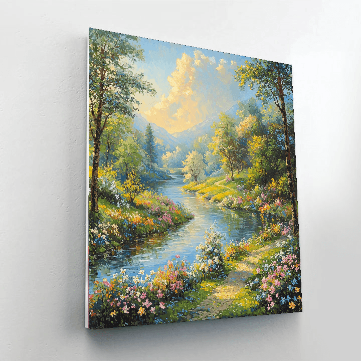 Thomas Kinkade Inspired Reflections Of Nature  Painting By Numbers Kit