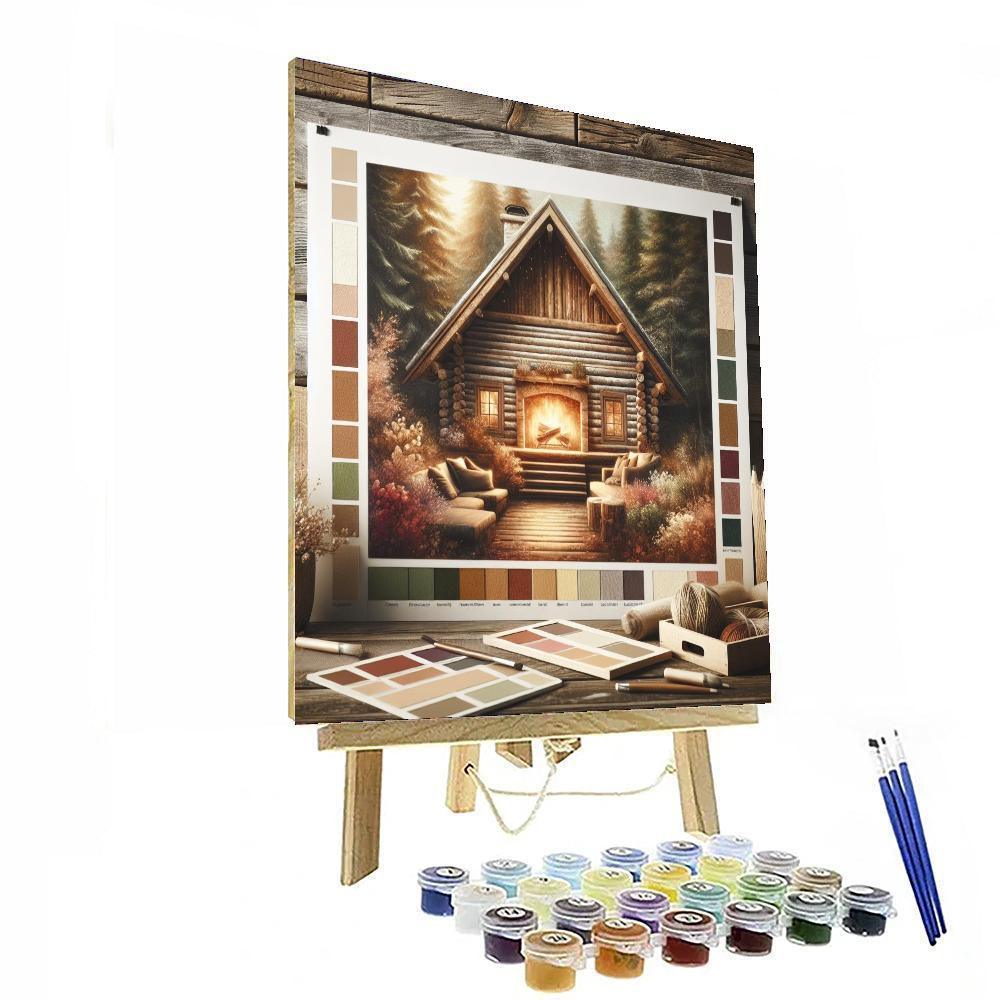 Charming Rustic Cabin Retreat Paint By Color