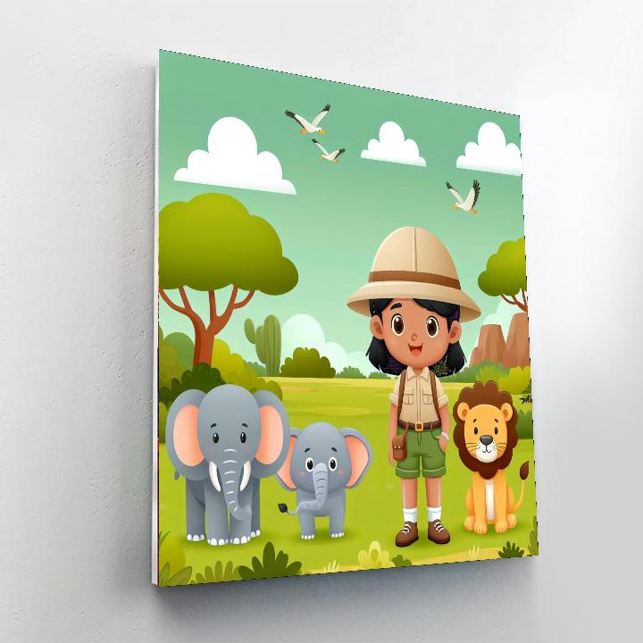 Little Explorer's Safari Numbered Painting Kits