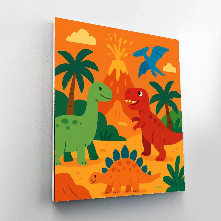 Dinosaur Roar World Painting By Numbers Kit
