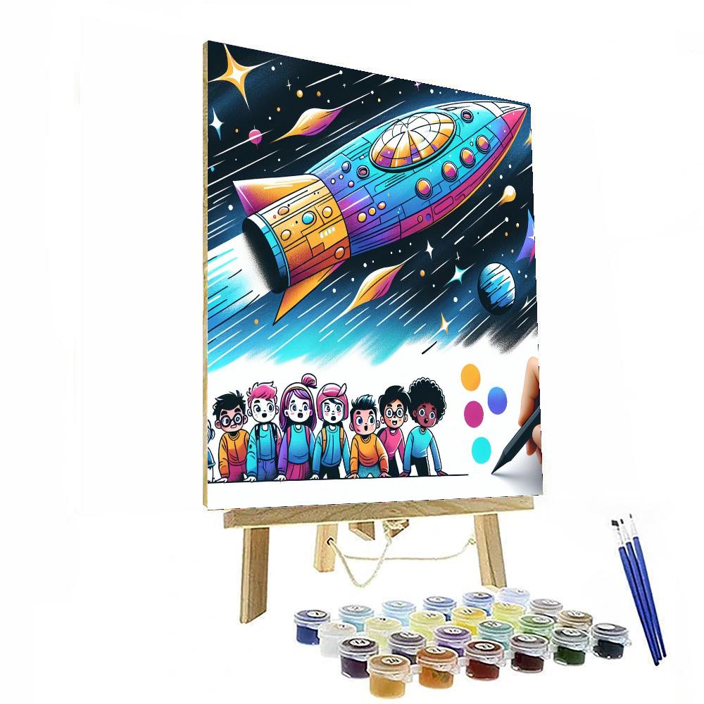 Starlight Starship Voyage Paint By Number