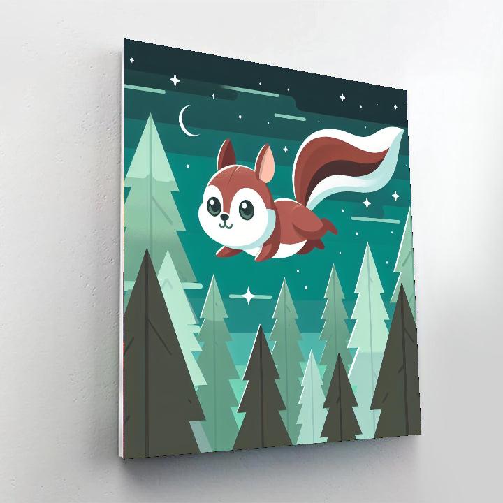 Fanciful Flying Squirrel Paint By Numbers Art