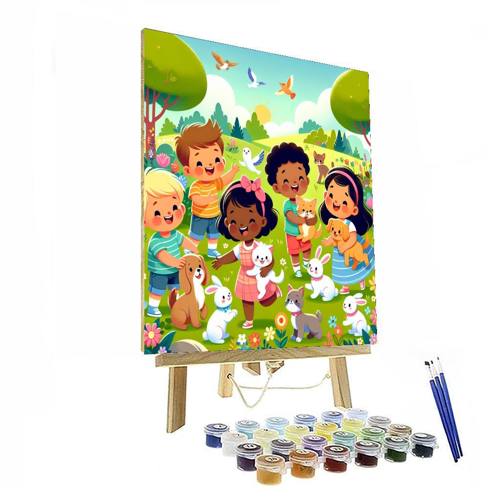 Animal Friends Day Painting Number Kit