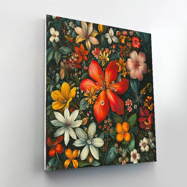 Maria Sibylla Merian Inspired Harmonious Bloom  Paint By Numbers Kits