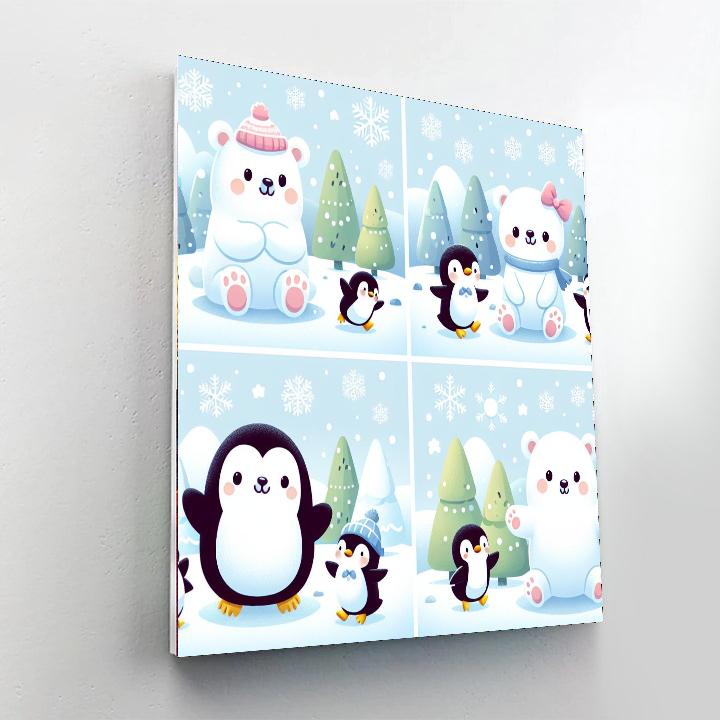 Huggable Polar Pals Paint By Numbers Art