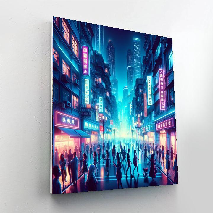 Vibrant Urban Nightlife Paint By Numbers Art