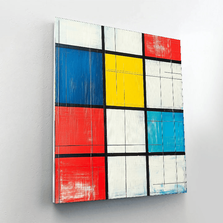 Piet Mondrian Inspired Bold Shapes Of Emotion  Paint By Numbers Art