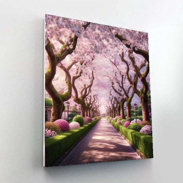 Sakura Blossom Pathway Numbered Painting Kits