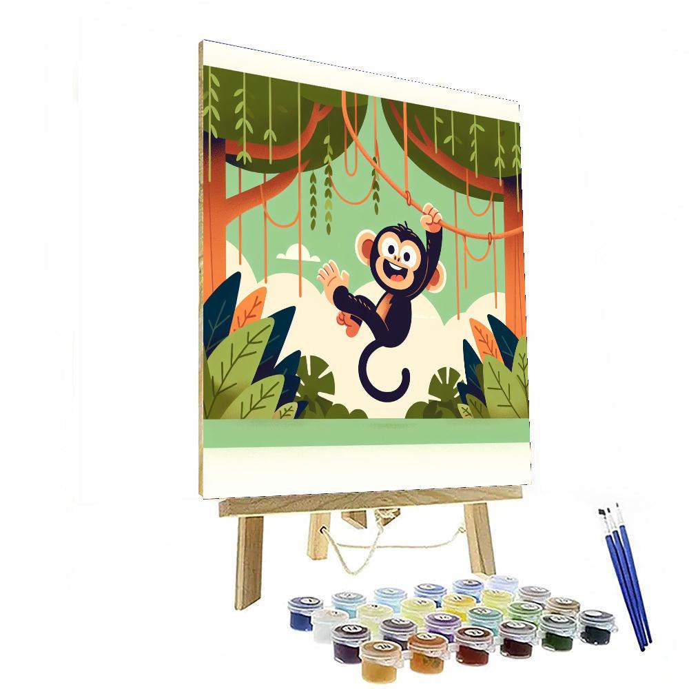 Chatty Chimp Paint By Numbers Art