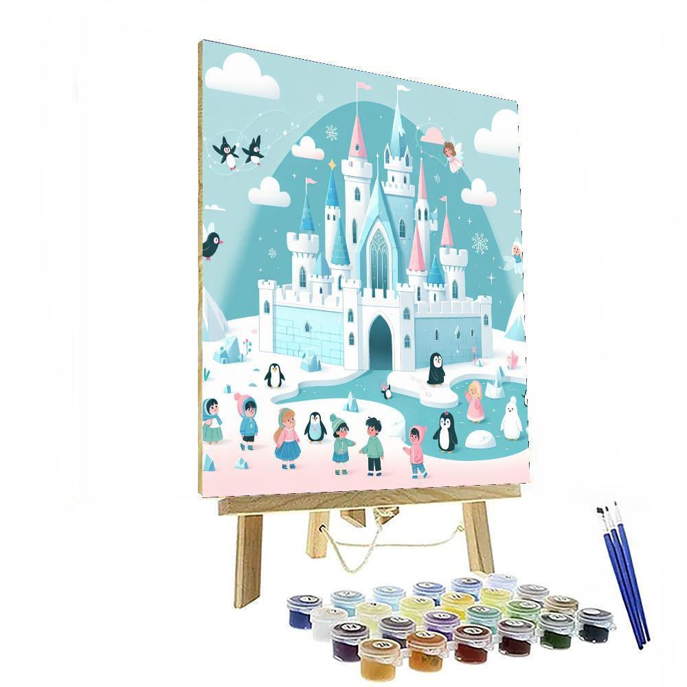 Arctic Ice Castle Journey Paint By Numbers Art
