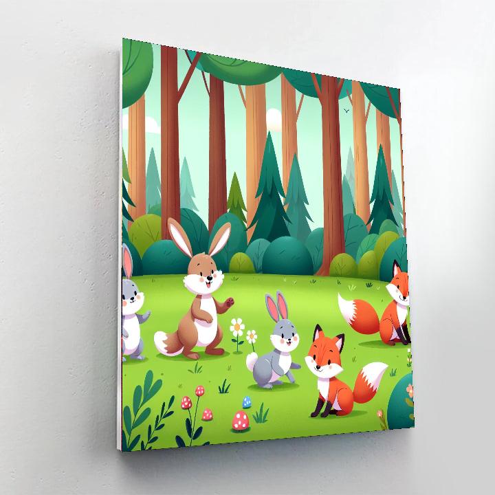 Forest Frolic Painting Number Kit